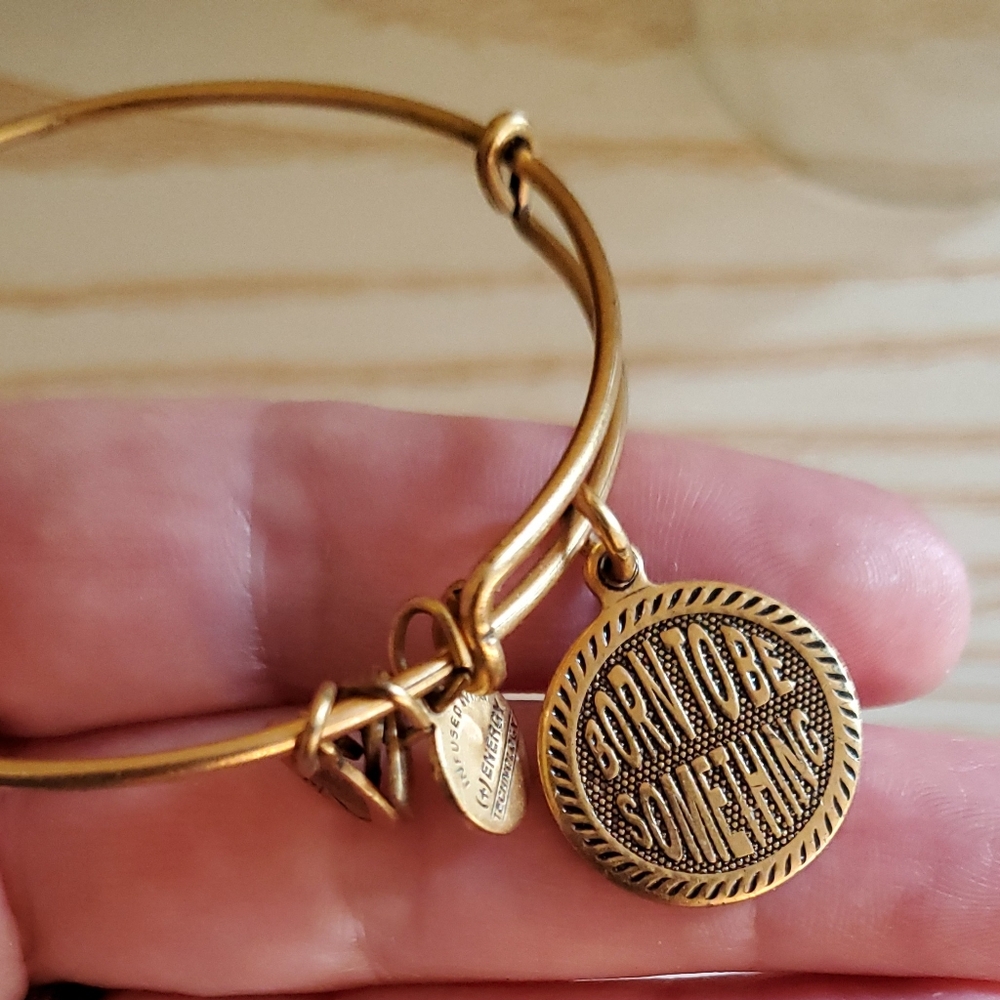 Alex + Ani Gold Charm Bracelet- Born To Be Something